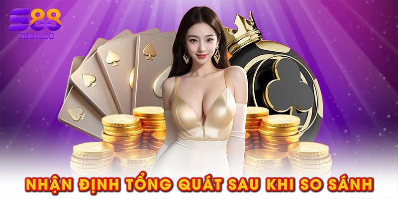 Nhận định tổng quát sau khi so sánhNhận định tổng quát sau khi so sánh